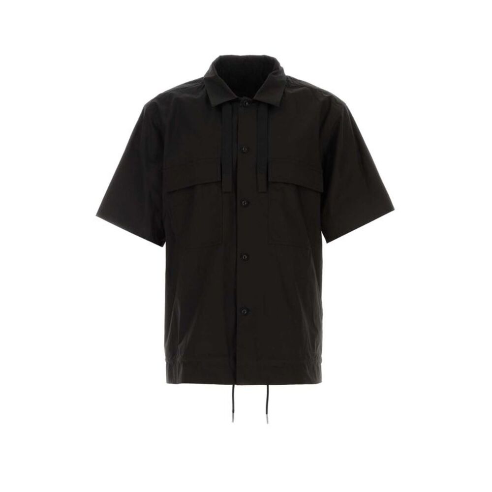 Sacai Men Black Poplin Oversize Shirt